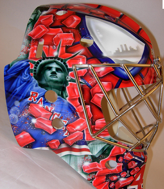Inside the colourful world of goalie-mask art