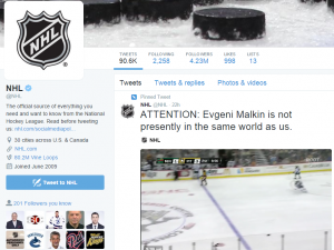 NHL on Twitter