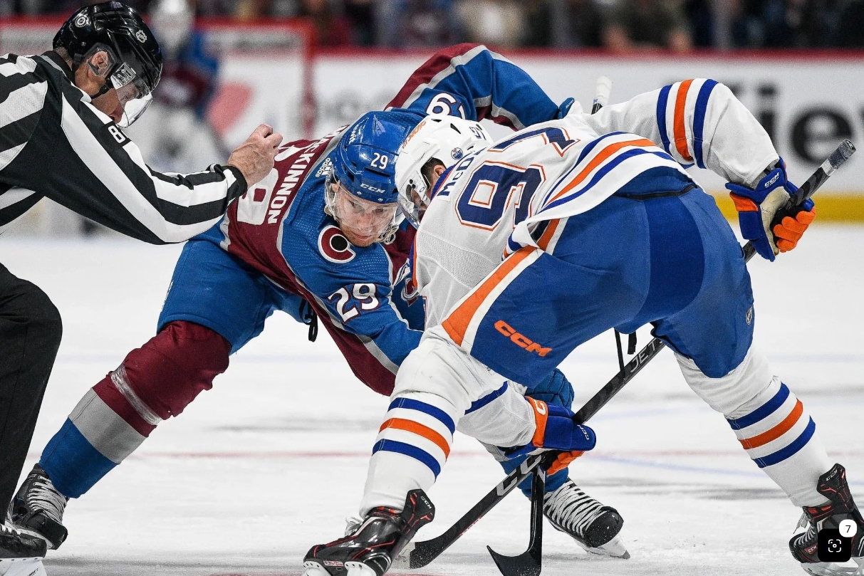 McDavid vs MacKinnon faceoff